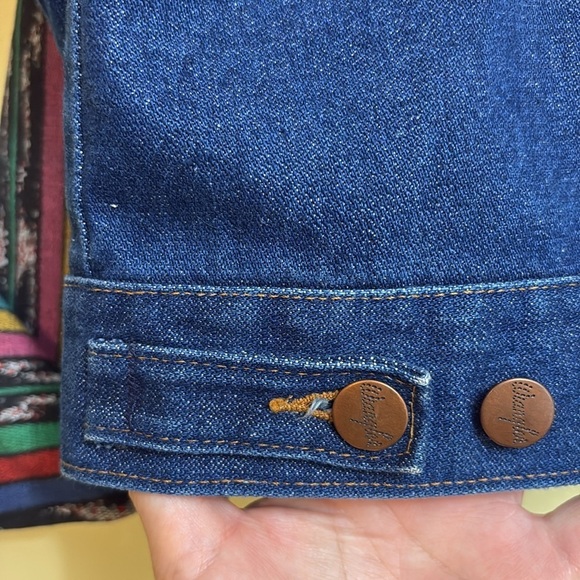 Wrangler | Vintage Western Denim Aztec Serape Concho Native American Jacket 42 - Picture 16 of 17
